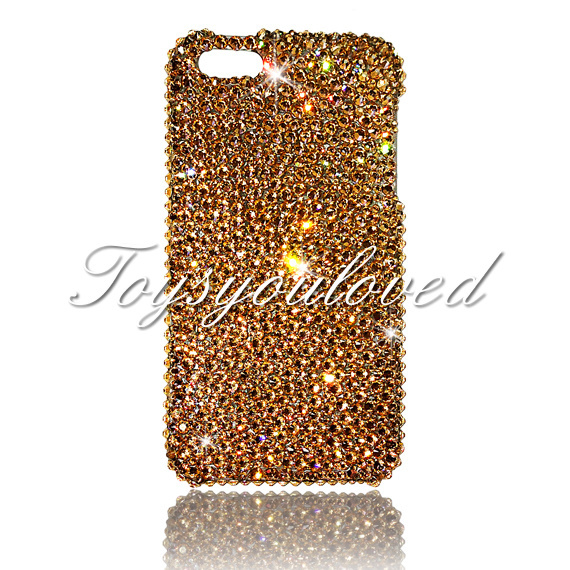 Gold Crystal BLING CASE FOR IPHONE plus Made with