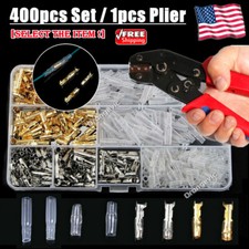 400X Assorted Male Female Bullet Terminals Electrical Wire Crimp Connector/Plier
