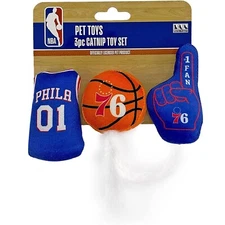 Pets First NBA Plush Cat Toys Filled with Fresh Catnip Set of 3 Piece Catnip Toy