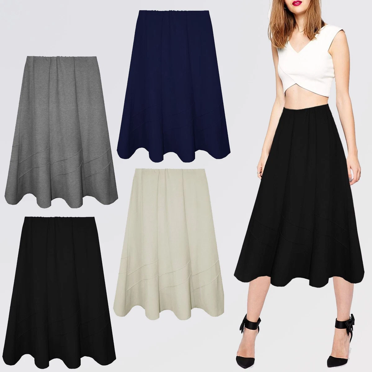 Mid skater skirt deals