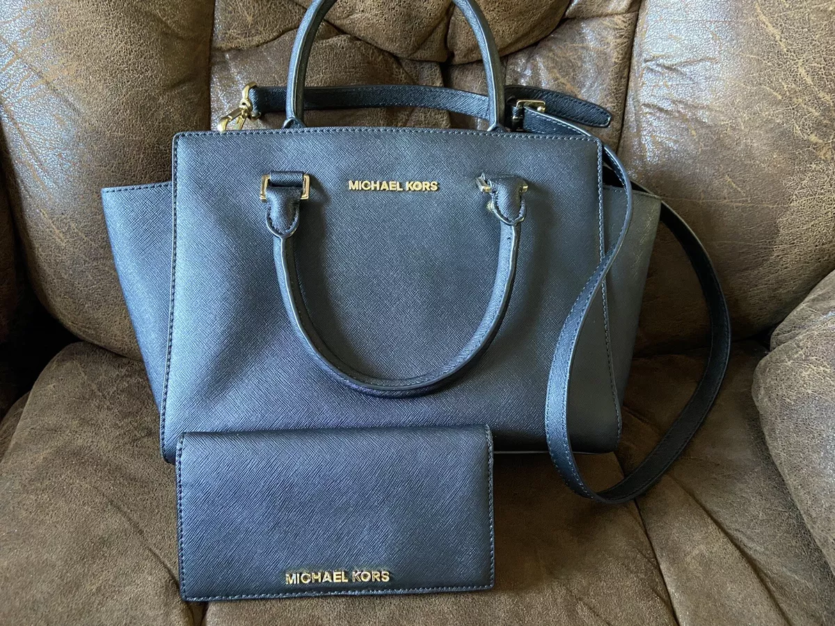 Michael Kors Selma Saffiano Leather Medium Satchel Bag