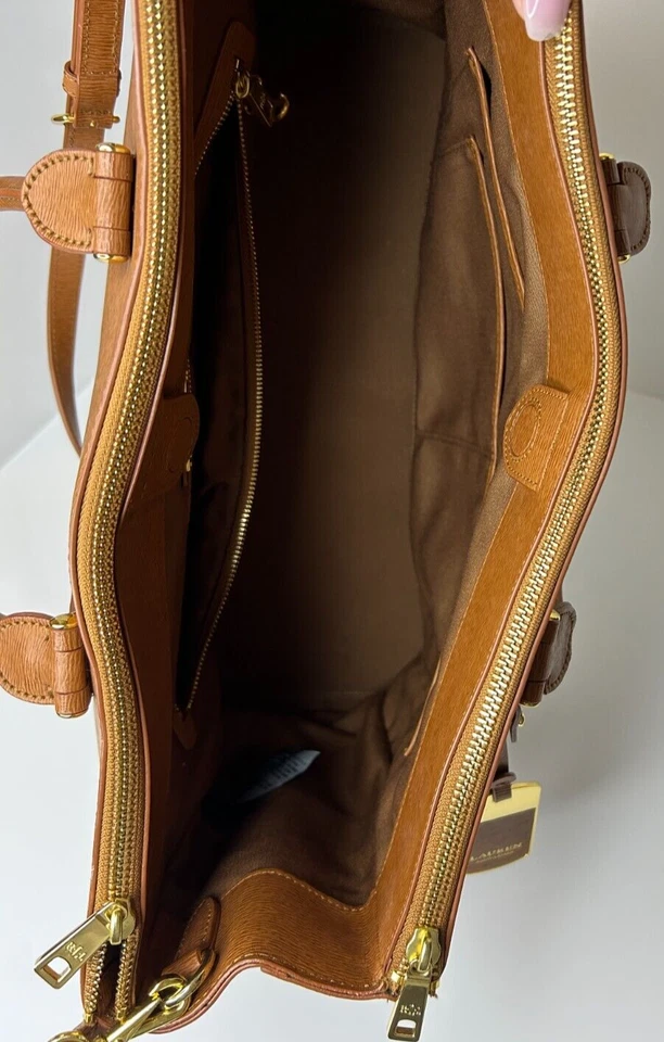 Cartera Lauren Ralph Lauren Newbury Doble Cremallera Nueva Sin Etiquetas Grande Foto 4 de 4