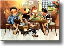 Playing Poker Picture on Stretched Canvas, Wall Art Décor, Ready to Hang!