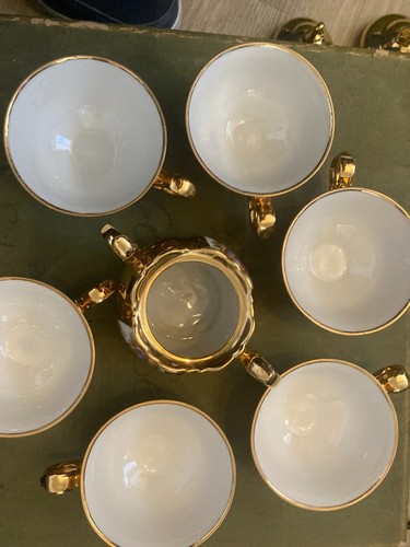 Antique Vintage Bavaria Tea set Gold 15 pcs Porcelain Dinnerware - Picture 16 of 17