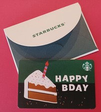 STARBUCKS CARD & ENVELOPE 2021 " HAPPY BIRTHDAY " BRAND NEW 🎂 GREAT PRICE