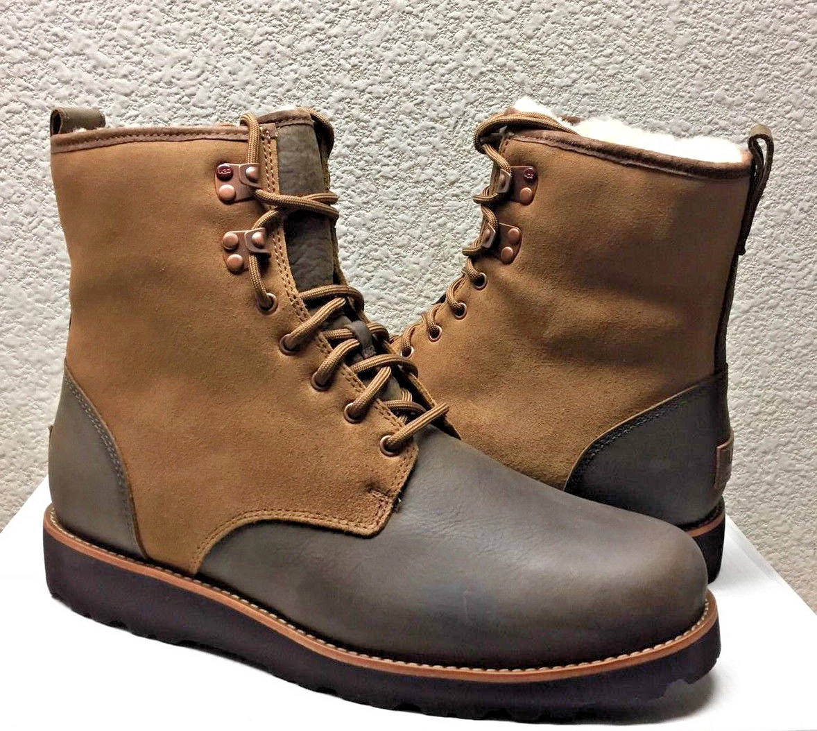 UGG MEN HANNEN TL DARK CHESTNUT LEATHER WATERPROOF Boot US 9 / EU 42 / UK 8 -NEW