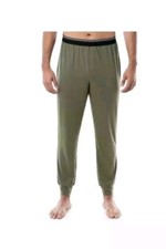 George Men 2XL Soft Jogger Elastic Striped Waist Pajama Lounge Pants Green BA 
