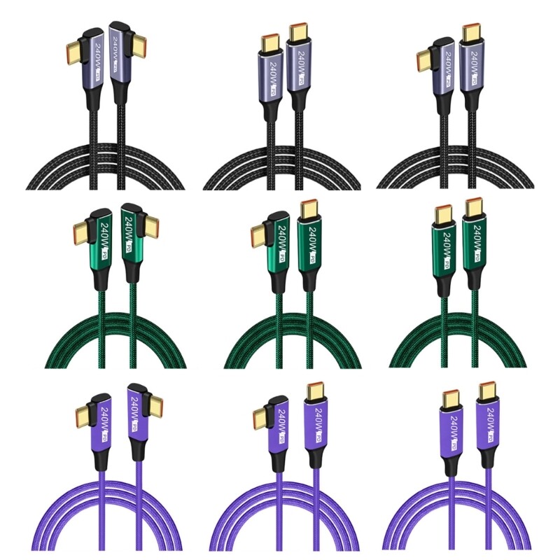 PD240W USB-C to USB-C 480Mbps Fast Charging Cable for Laptop & Phone-image