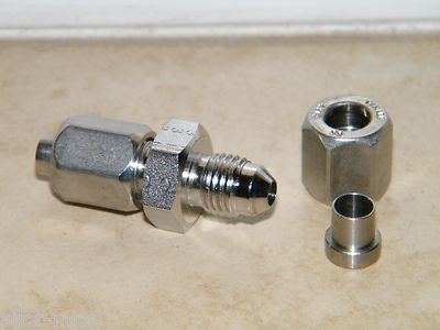 PARKER HANNIFIN S/S 316 UNION TUBE FITTING, 4-LHBTX-SS, COUPLING AEROSPACE NOS