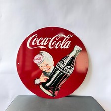 Vintage Coca-Cola Sprite Boy  Heavy Metal Sign – Rare 1950s Style - 19.7" (50cm)