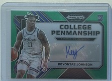 2023-24 Panini Prizm DP College Penmanship Auto Prizm Green #12 Keyontae Johnson