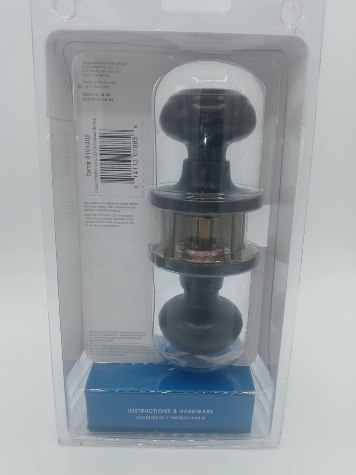 Perilla de puerta interior con bloqueo de cama y baño Honeywell Foto 3 de 4