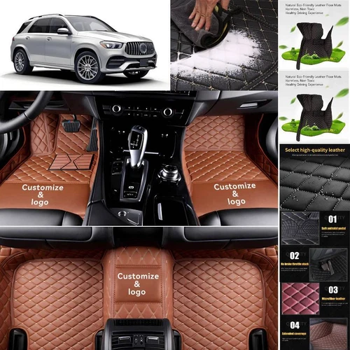 For Mercedes Benz GLE AMG Car Floor Mats All Weather Custom Waterproof Carpets - Imagen 20 de 35