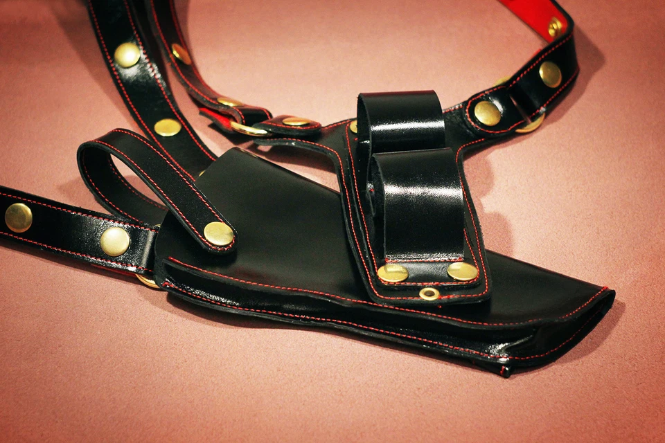 Red and Black Chiappa Rhino 60ds Revolver Holster High Quality genuine leather - Image 2 of 3