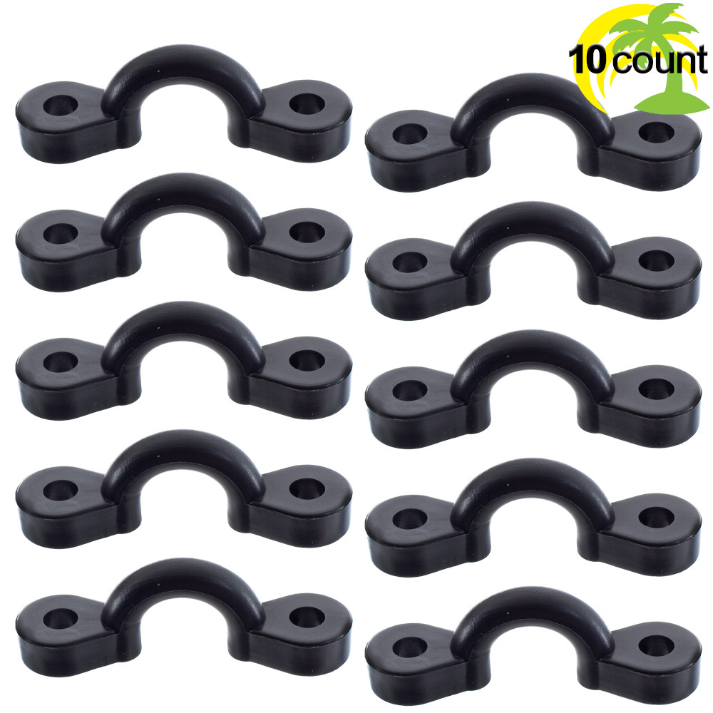 Nylon Deck Loop, Tie Down, Pad Eye 3/8&rdquo; Opening for Kayaks and Canoes. 10 pieces