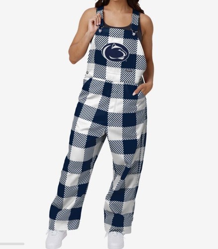 Penn State Nittany Lions Women’s Size S Blue and White Bib Overalls Pre-Owned