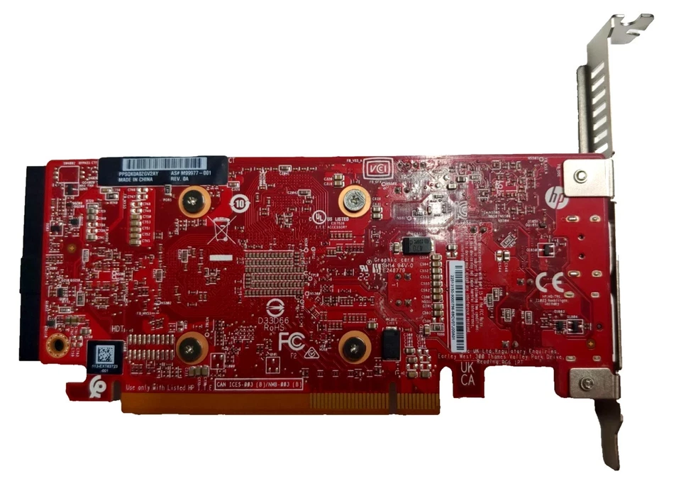 HP RX 6400 Low Profile 4gb GDDR6 Gaming SFF Regular profile Brackets included - Image 2 of 3