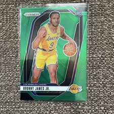 Panini 2024-25 Prizm Bronny James Jr. Rookie #243 Lakers Green Prizm NBA