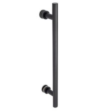 Counterpoint 6" Center-to-Center Single Sided Pull with Rosettes - Matte Black