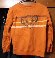 Disney x Jumping Beans Sweatshirt Lion King Simba Orange Pullover Youth Size 8