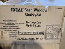 Ideal Window Sash Large Cat Door - 27" - 32" Window Widths 7 1/2 X 10.5 Flap