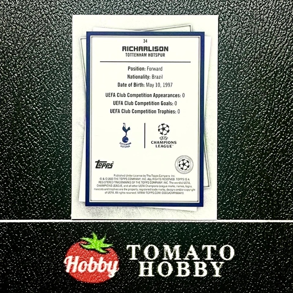 TOPPS SUPERSTARS UEFA 2022-23 RICHARLISON ICE REFRACTOR TOT - Image 2 of 2