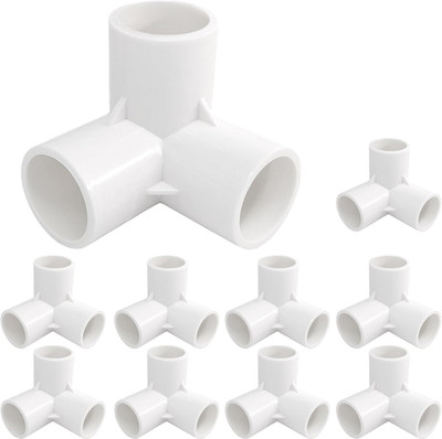 10 Stück PVC 3-Wege 20mm Gewächshaus Möbel Verbinder