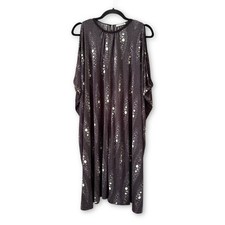 Ulla Johnson Silk Blend Gray Printed Sleeveless Midi Dress Size 4 Art to Wear 