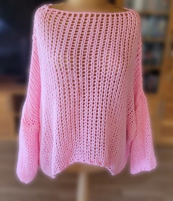 Damen Pullover Ohne Größe Plus Size XL XXL? Oversized Lochmuster