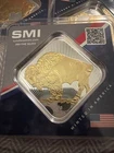 25 Gram Sunshine America250 Buffalo Square Silver Bar Gold Gilded for (1)