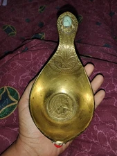 brass spoon rest or decorative ashtray Unique 70's/80's Native  American 