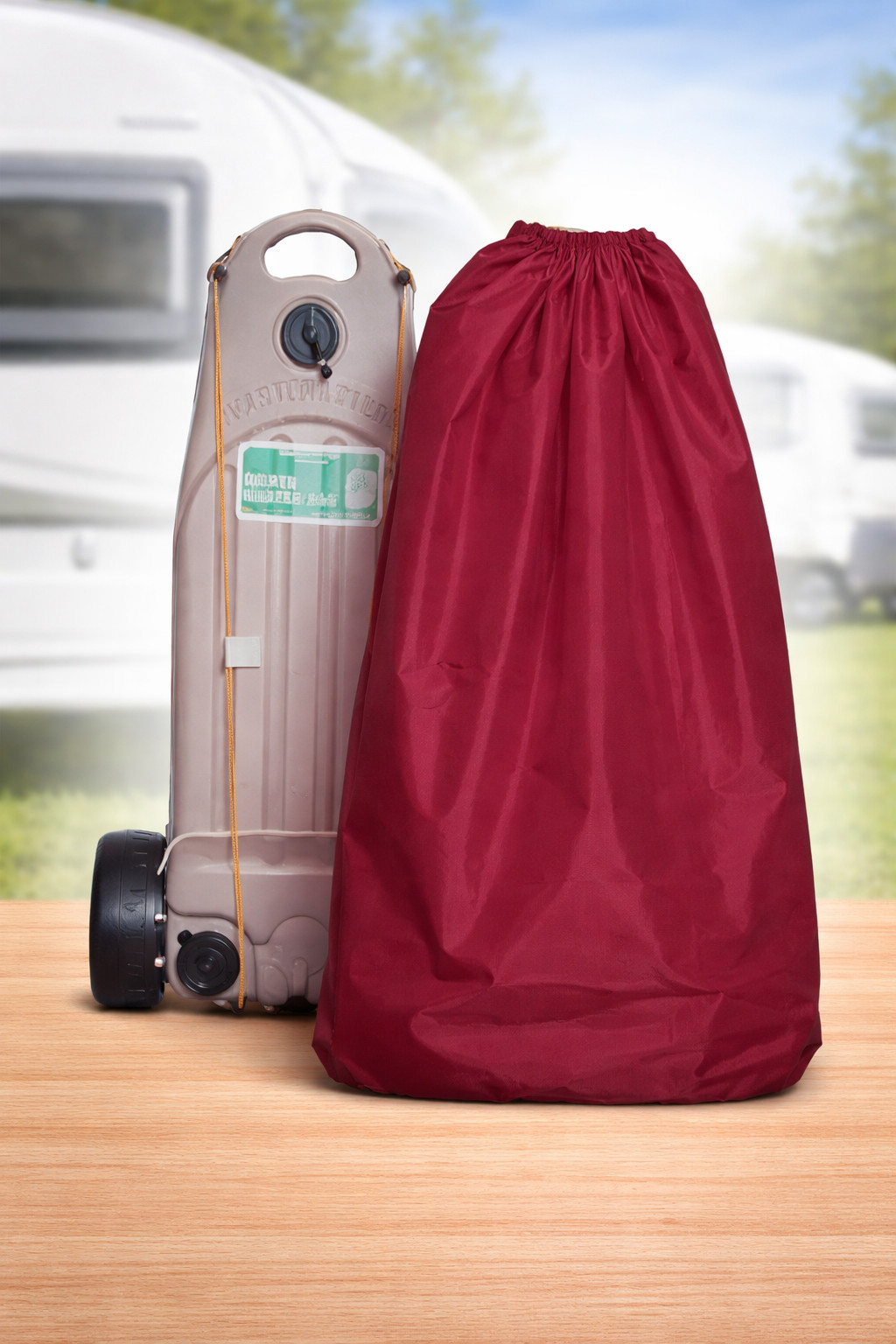 Wastemaster Cover Bag 38L Waterproof Nylon Burgundy Caravan Waterhog Storage