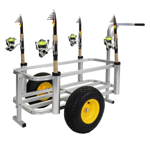 Pro Tackle Trolley Angel Transportwagen Strand Handwagen Karre Angler Rutenhalte - Bild 7 von 8