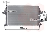 VAN Wezel MotorküHler WasserküHler 37002460 FüR Zafira Family Opel A05 Cdti M75