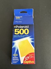 Polaroid 500 Color instant film 10 exposures 4.4 x 2.5 Sealed Exp 2001 Joycam