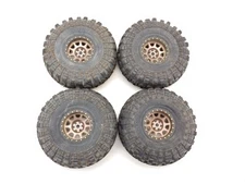 4x Proline Super Swamper 2.2" Crawler Tires on Metal Beadlock Wheels 12mm Hex