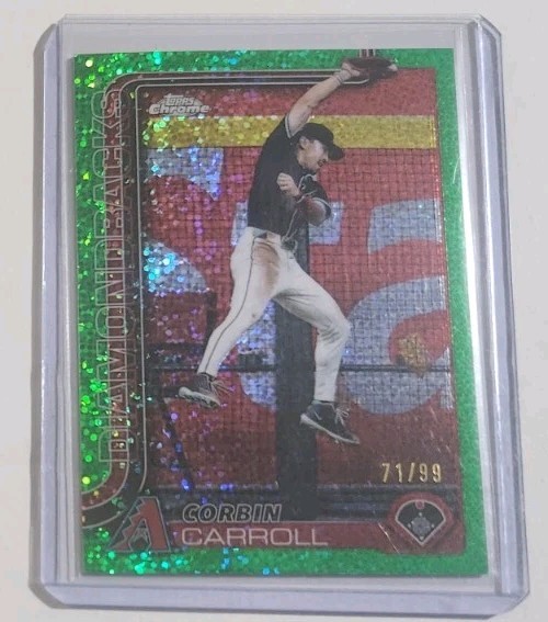 CORBIN CARROLL 2025 Topps Chrome Image Variation #268 SP Green Speckle /99