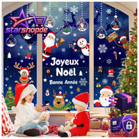 Fensterbilder Weihnachten Selbstklebend 10 Blatt Doppelseitig Schneeflocken Deko
