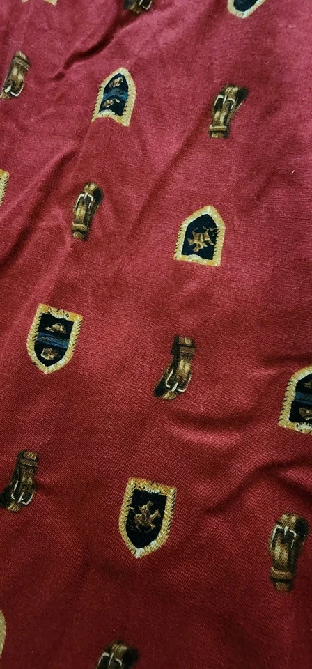 Maxi Falda Vintage Stonebridge Rojo Dorado Envolvente 6 Ecuestre Inglés Country Otoño Foto 2 de 4