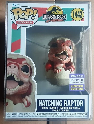 Jurassic Park Hatching Raptor 2023 Funko PoP-Summer Convention #1442 🎅