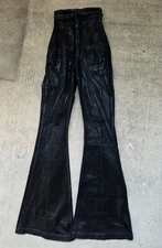 Rick Owens SS24 Bolan High Waist Waxed Bootcut Jeans Waist Size 25 AUTHENTIC!!