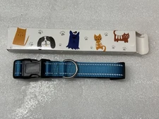 Joytale Reflective Dog Collar, Soft Neoprene Padded Nylon Pet Collar Blue Medium