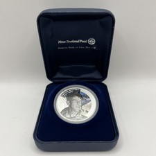 2008 New Zealand One Dollar Silver Coin - Edmund Hillary Legend - 1oz Proof $1