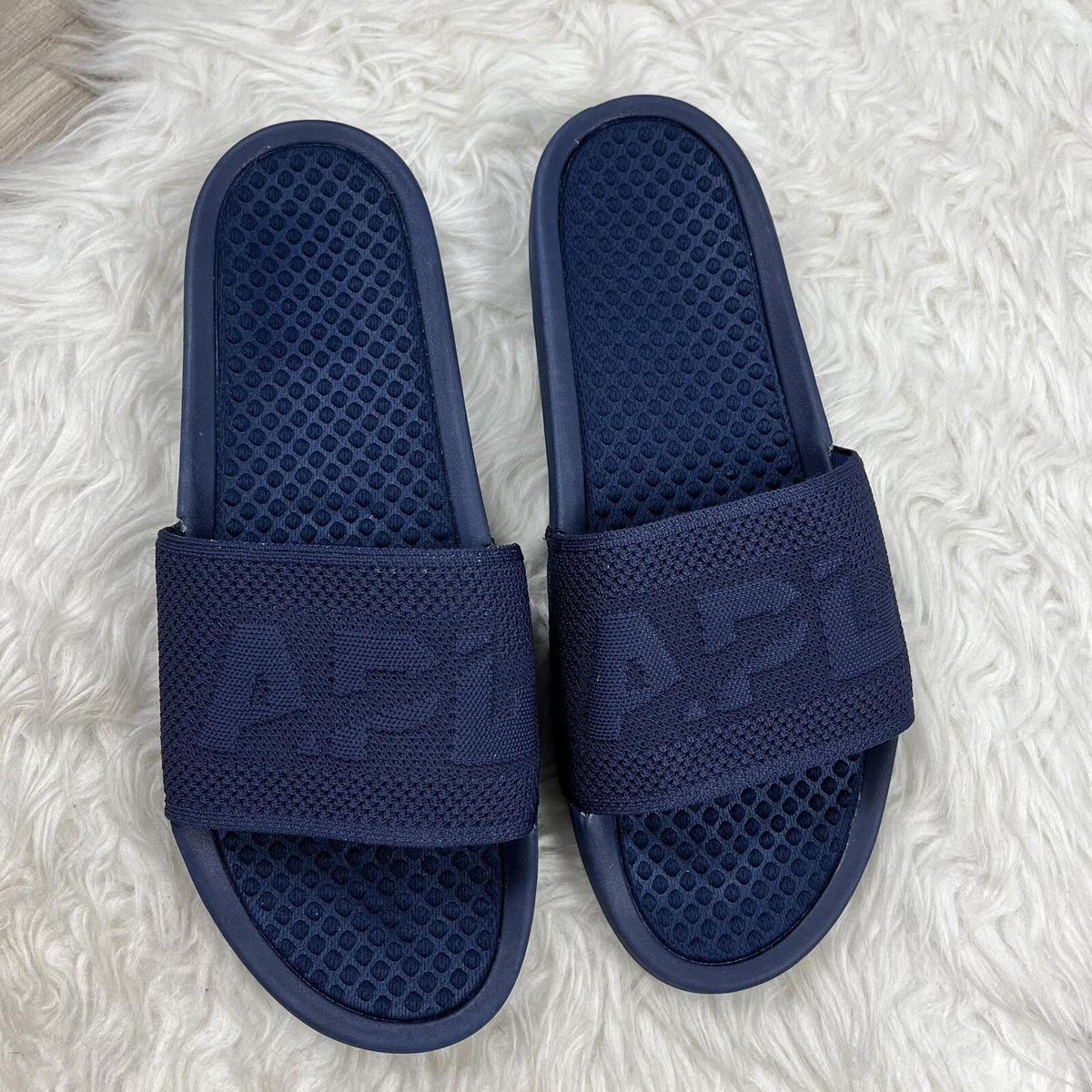 APL Men Slides Size 14 Navy Blue Big Logo Techloom Sandals | eBay