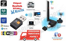 chiavetta wifi internet usb antenna wireless wi fi pc portatile 600mbps AC 5.8G