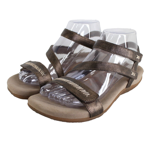 Aetrex Gabby Adjustable Quarter Strap Sandals Womens Size 7.5-8 EU 38 Bronze