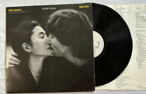 JOHN LENNON & YOKO ONO 1980 LP Double Fantasy / Geffen STERLING MASTER Lyrics