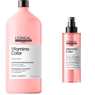 Loreal Vitamino Color 10 in 1 Spray 190ml  Prof. Serie Expert + 1500ml Shampoo