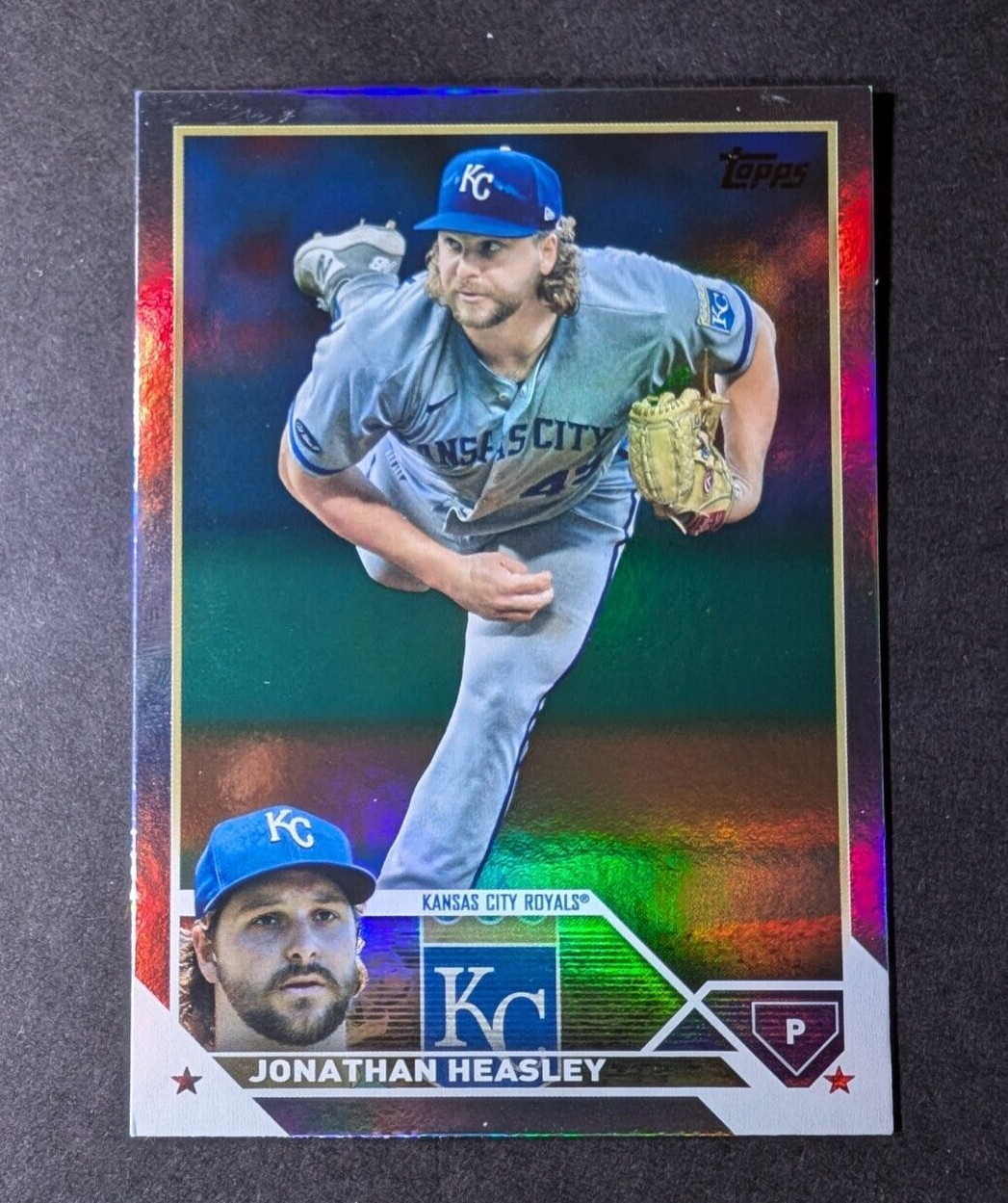2023 Topps Jonathan Heasley #346 Rainbow Foil Kansas City Royals