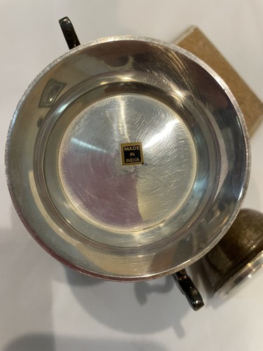 Antike internationale versilberte Zuckerdose mit Deckel 1403 Fuß 5 5/8" Indien - Bild 6 von 12
